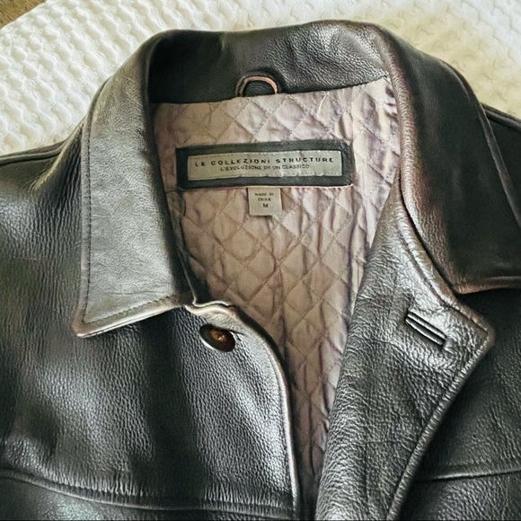 Le Collezioni Structre leather jacket sz. M - Picture 1 of 8